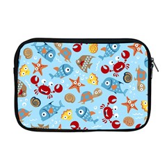 Seamless-pattern-funny-marine-animals-cartoon Apple Macbook Pro 17  Zipper Case