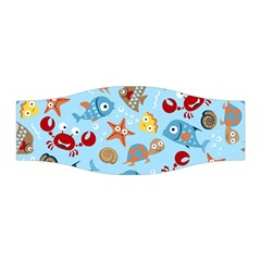 Seamless-pattern-funny-marine-animals-cartoon Stretchable Headband