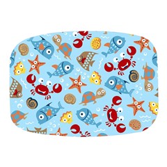 Seamless-pattern-funny-marine-animals-cartoon Mini Square Pill Box