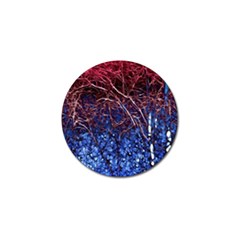 Autumn Fractal Forest Background Golf Ball Marker