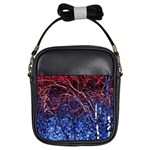 Autumn Fractal Forest Background Girls Sling Bag Front