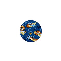 Seamless-pattern-with-nice-planes-cartoon 1  Mini Buttons