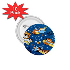 Seamless-pattern-with-nice-planes-cartoon 1 75  Buttons (10 Pack)