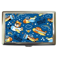 Seamless-pattern-with-nice-planes-cartoon Cigarette Money Case