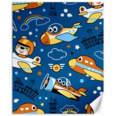 Seamless-pattern-with-nice-planes-cartoon Canvas 16  X 20 