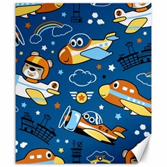 Seamless-pattern-with-nice-planes-cartoon Canvas 20  X 24 