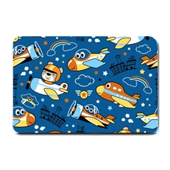 Seamless-pattern-with-nice-planes-cartoon Small Doormat 