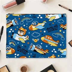 Seamless-pattern-with-nice-planes-cartoon Cosmetic Bag (xl) by Jancukart