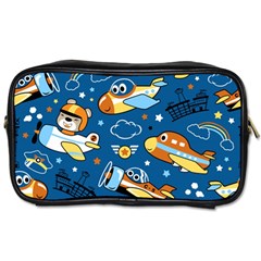 Seamless-pattern-with-nice-planes-cartoon Toiletries Bag (one Side)