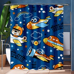 Seamless-pattern-with-nice-planes-cartoon Shower Curtain 60  X 72  (medium) 