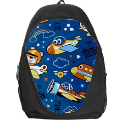 Seamless-pattern-with-nice-planes-cartoon Backpack Bag