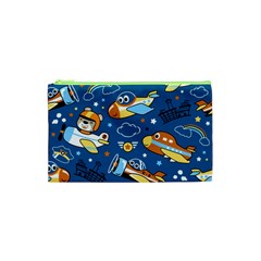 Seamless-pattern-with-nice-planes-cartoon Cosmetic Bag (xs) by Jancukart