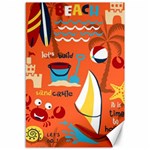 Seamless-pattern-vector-beach-holiday-theme-set Canvas 12  x 18  11.88 x17.36  Canvas - 1