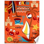 Seamless-pattern-vector-beach-holiday-theme-set Canvas 16  x 20  15.75 x19.29  Canvas - 1