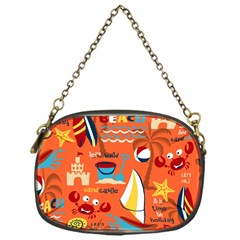 Seamless-pattern-vector-beach-holiday-theme-set Chain Purse (one Side)