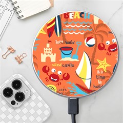 Seamless-pattern-vector-beach-holiday-theme-set Wireless Charger