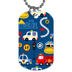 Seamless-pattern-vector-rescue-team-cartoon Dog Tag (two Sides) by Jancukart