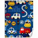 Seamless-pattern-vector-rescue-team-cartoon Canvas 12  x 16  11.86 x15.41  Canvas - 1