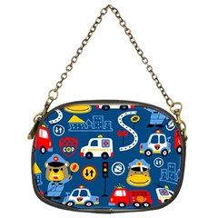 Seamless-pattern-vector-rescue-team-cartoon Chain Purse (two Sides)