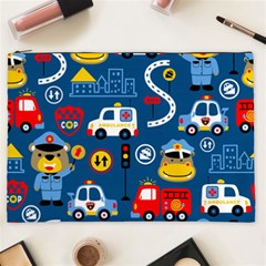 Seamless-pattern-vector-rescue-team-cartoon Cosmetic Bag (xxl)