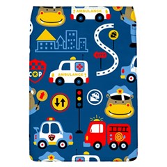 Seamless-pattern-vector-rescue-team-cartoon Removable Flap Cover (l) by Jancukart