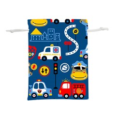 Seamless-pattern-vector-rescue-team-cartoon Lightweight Drawstring Pouch (m)