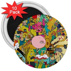 Cartoon Wallpapers 3  Magnets (10 Pack) 