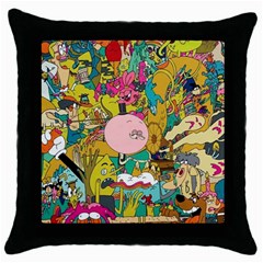 Cartoon Wallpapers Throw Pillow Case (black)