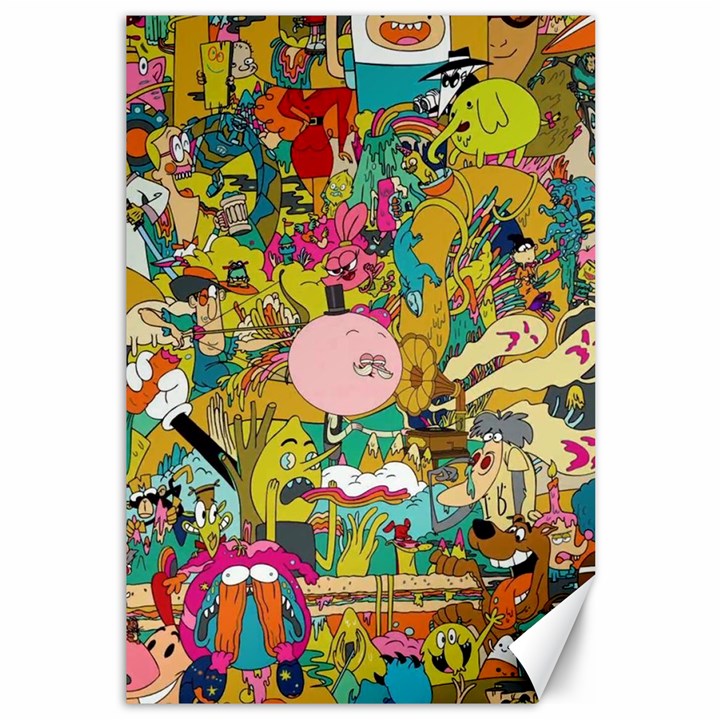 Cartoon Wallpapers Canvas 12  x 18 