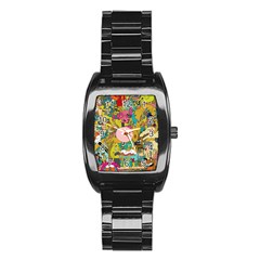 Cartoon Wallpapers Stainless Steel Barrel Watch