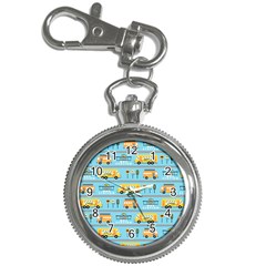 Buses-cartoon-pattern-vector Key Chain Watches by Jancukart