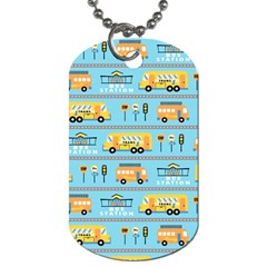 Buses-cartoon-pattern-vector Dog Tag (two Sides)