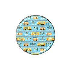 Buses-cartoon-pattern-vector Hat Clip Ball Marker (4 Pack) by Jancukart