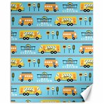 Buses-cartoon-pattern-vector Canvas 16  x 20  15.75 x19.29  Canvas - 1