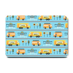 Buses-cartoon-pattern-vector Small Doormat 