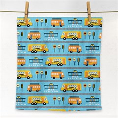 Buses-cartoon-pattern-vector Face Towel