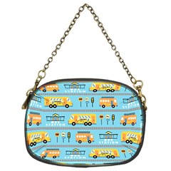 Buses-cartoon-pattern-vector Chain Purse (two Sides)