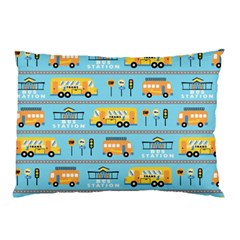 Buses-cartoon-pattern-vector Pillow Case