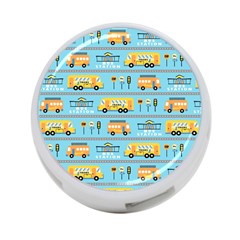 Buses-cartoon-pattern-vector 4-port Usb Hub (two Sides)