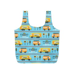 Buses-cartoon-pattern-vector Full Print Recycle Bag (s)