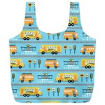 Buses-cartoon-pattern-vector Full Print Recycle Bag (XL) Back