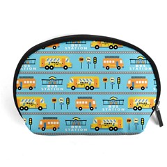 Buses-cartoon-pattern-vector Accessory Pouch (large)