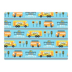 Buses-cartoon-pattern-vector Double Sided Flano Blanket (mini) 