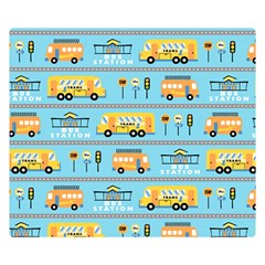 Buses-cartoon-pattern-vector Double Sided Flano Blanket (small) 