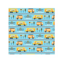 Buses-cartoon-pattern-vector Square Satin Scarf (30  X 30 )