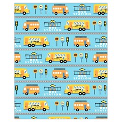 Buses-cartoon-pattern-vector Drawstring Bag (small)