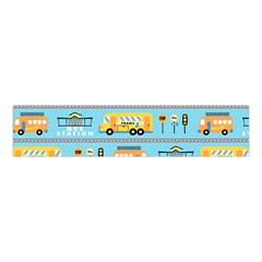 Buses-cartoon-pattern-vector Velvet Scrunchie