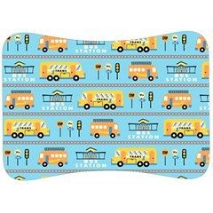 Buses-cartoon-pattern-vector Velour Seat Head Rest Cushion