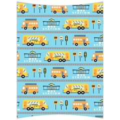 Buses-cartoon-pattern-vector Back Support Cushion