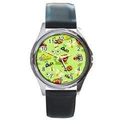 Little-animals-cartoon Round Metal Watch